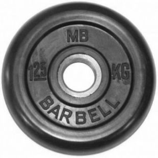 Диск обрезиненный Barbell 1,25 кг металлическая втулка