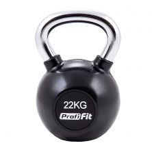 Гиря обрезиненная с хромированной ручкой PROFI-FIT 22 кг